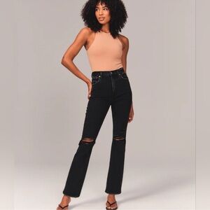 Abercrombie & Fitch Black Ankle Straight Ultra High Rise Jeans Women’s 28 6